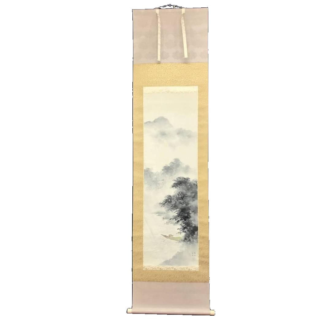 Domoto Insho / "Mokari-bune-zu" (Seaweed Harvesting Boat) / "Uchu Sansui-zu" (Landscape in the Rain) (1 of 11)