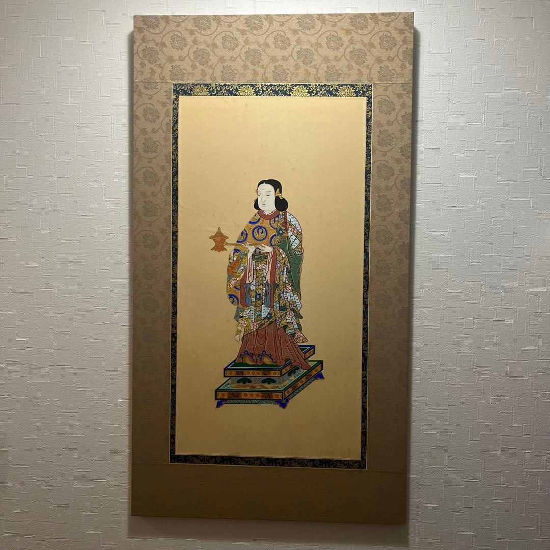 Japanese painting depicting Prince ShOtoku.: Japanese Painting "ShOtoku Taishi" Artwork, already mounted. Painting Style: Japanese Painting Theme: ShOtoku Taishi Colors: Brown and Beige Frame Design: Framed Dimensions: 90 x 50 cm