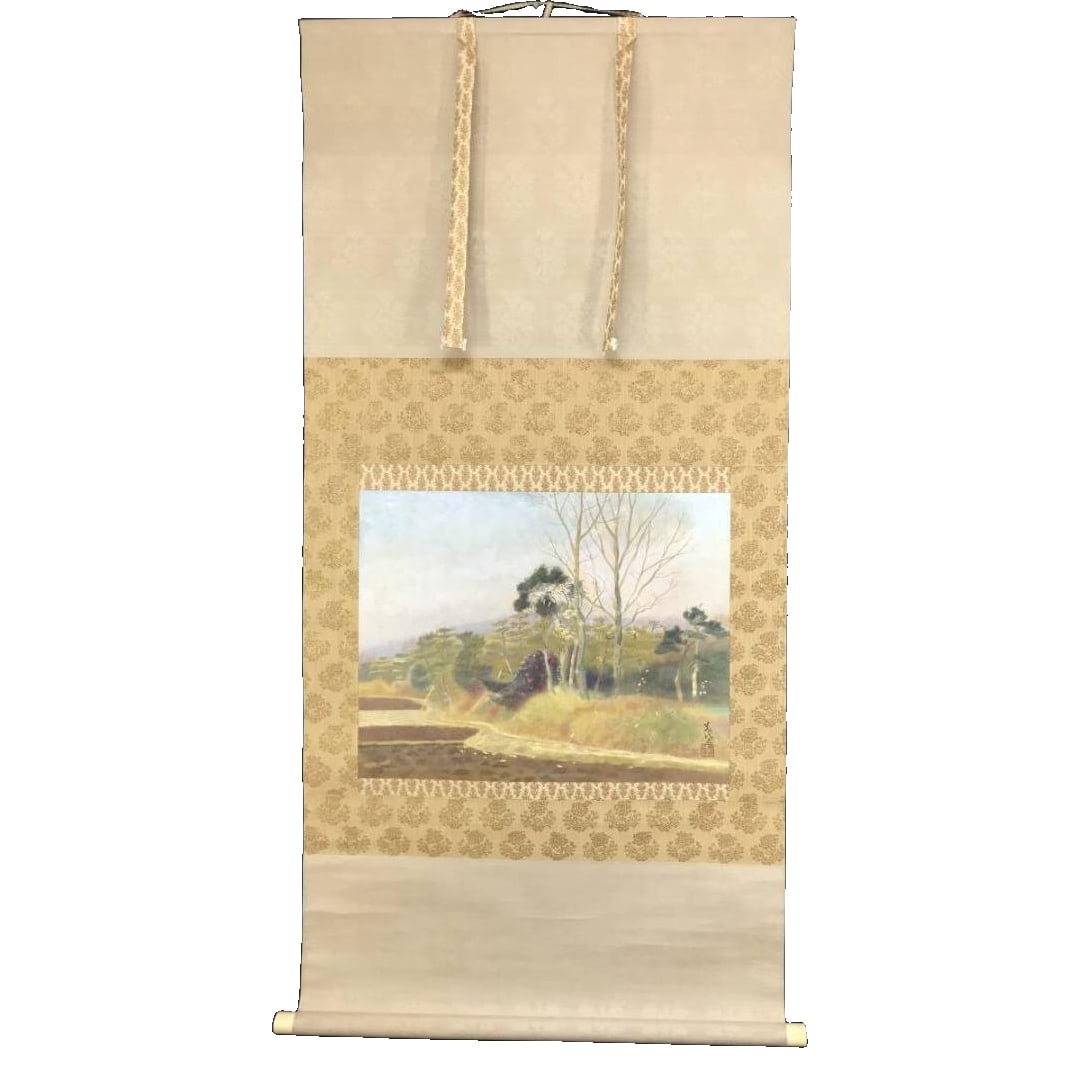 Authentic Work / KatO MiyozO / Autumn Landscape Painting / Hanging Scroll: [Authentic Work] Kato Miyozou Japanese painter. Born in Toyooka City, Hyogo Prefecture. Graduated from Kyoto City School of Painting (now Kyoto City University of Arts). Studied under Nakamura Daizabu