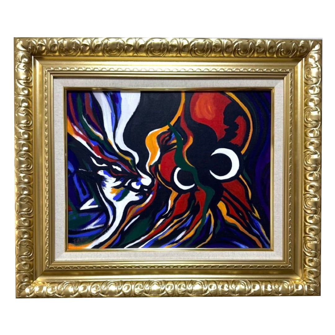 Taro Okamoto (Niramekko) Hand-Painted Work / Signed on Both Sides / Hand-Painted / Oil Painting / (1 of 4)