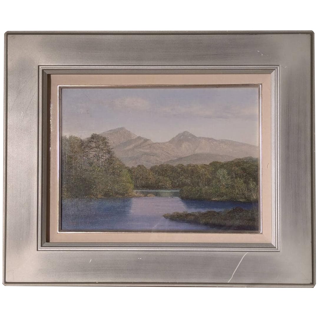 Nakamura Hideo, Oil Painting No. 4, Bandai-san, Serene Natural Beauty, Peaks Reflected on the (1 of 11)