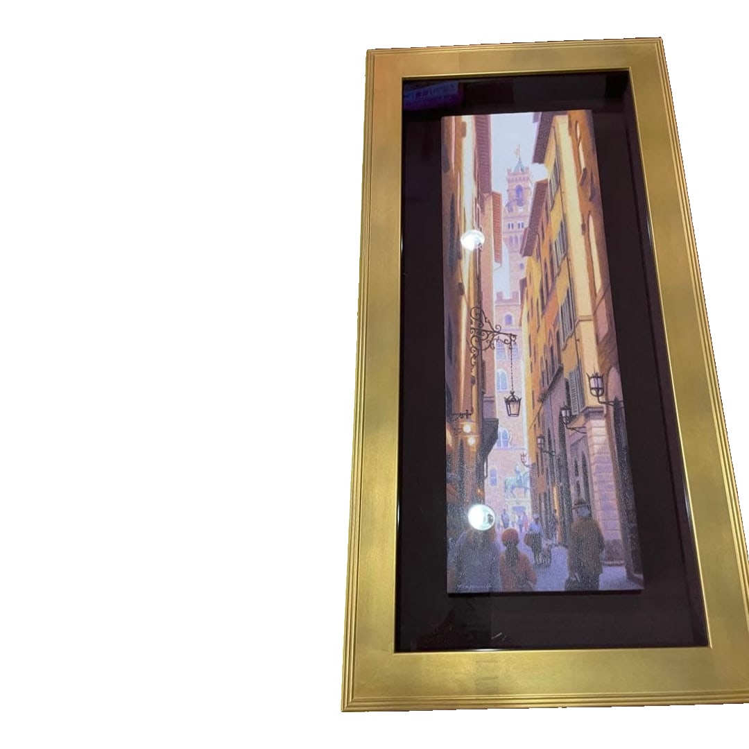 Sasakura Teppei, Oil Painting Original, "Via Cherchi": "Cherki Street," an original oil painting by Sasakura Teppei. Accompanied by a certificate of authenticity issued by Art Terrace, operated by the artist himself, with certificate number NC.NR.