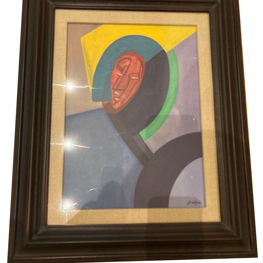 Abstract oil painting, with signature. (1 of 3)