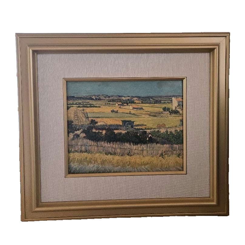 Van Gogh "Rural Landscape" High-Quality Reproduction Print, Joint Printing, Respectfully Made,: This is a high-quality reproduction of Vincent van Gogh's masterpiece "Pastoral Landscape." It is an extremely intricate work of art produced by the Art Products Department of a major Japanese printin