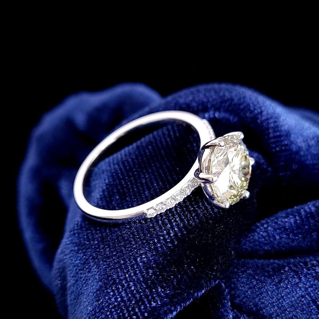 Second-hand - a large, rare colored diamond ring - 2