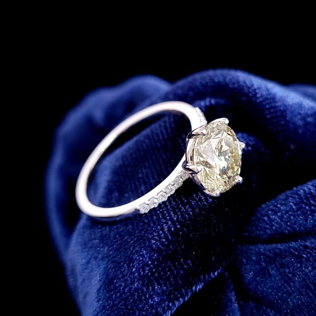 Second-hand - a large, rare colored diamond ring - 4