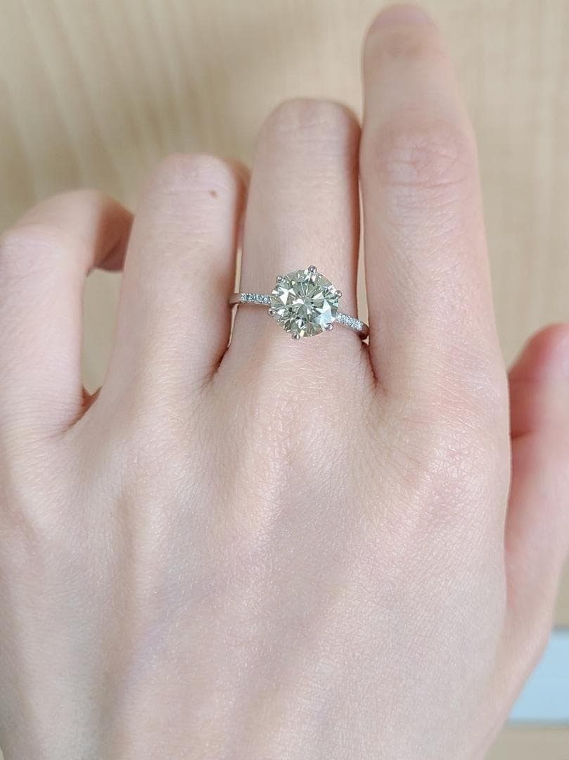 Second-hand - a large, rare colored diamond ring - 6