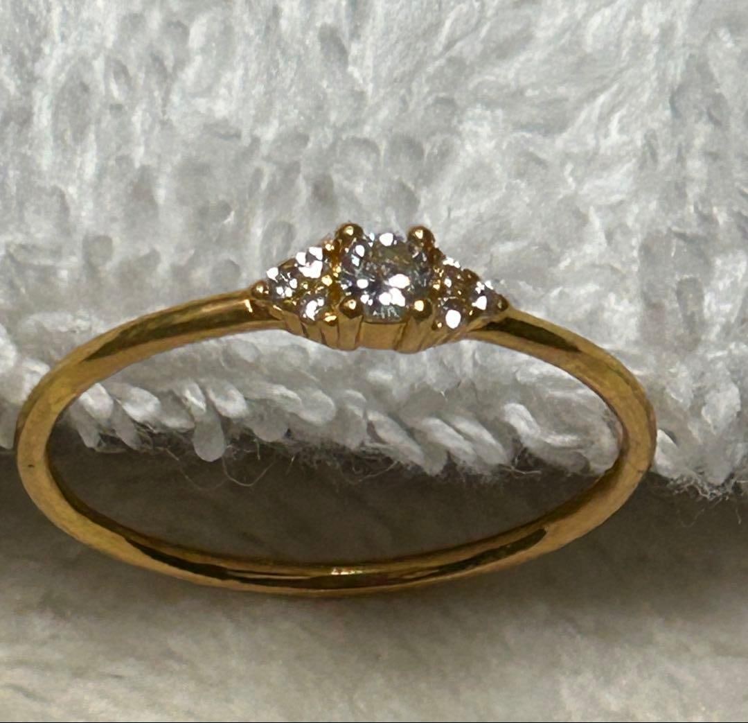 Second-hand - zircon ring, size 14, brand new unused: Zircon ring, size 14, brand new and unused