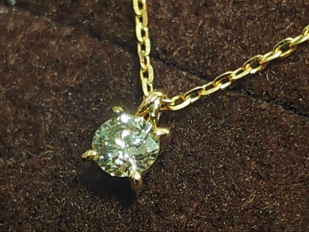 Second-hand - agete K18 diamond necklace (0.09 carats): agete K18 Diamond Necklace (0.09 carats) Accessories Sales certificate [Unit of measurement: centimeters] Length 40 (36) Vertical (top) 0.3 Width (top) 0.3