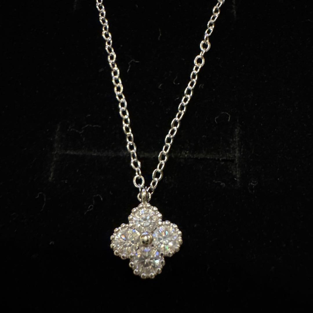 Second-hand - Moss Agate Four-leaf Clover Necklace - 4