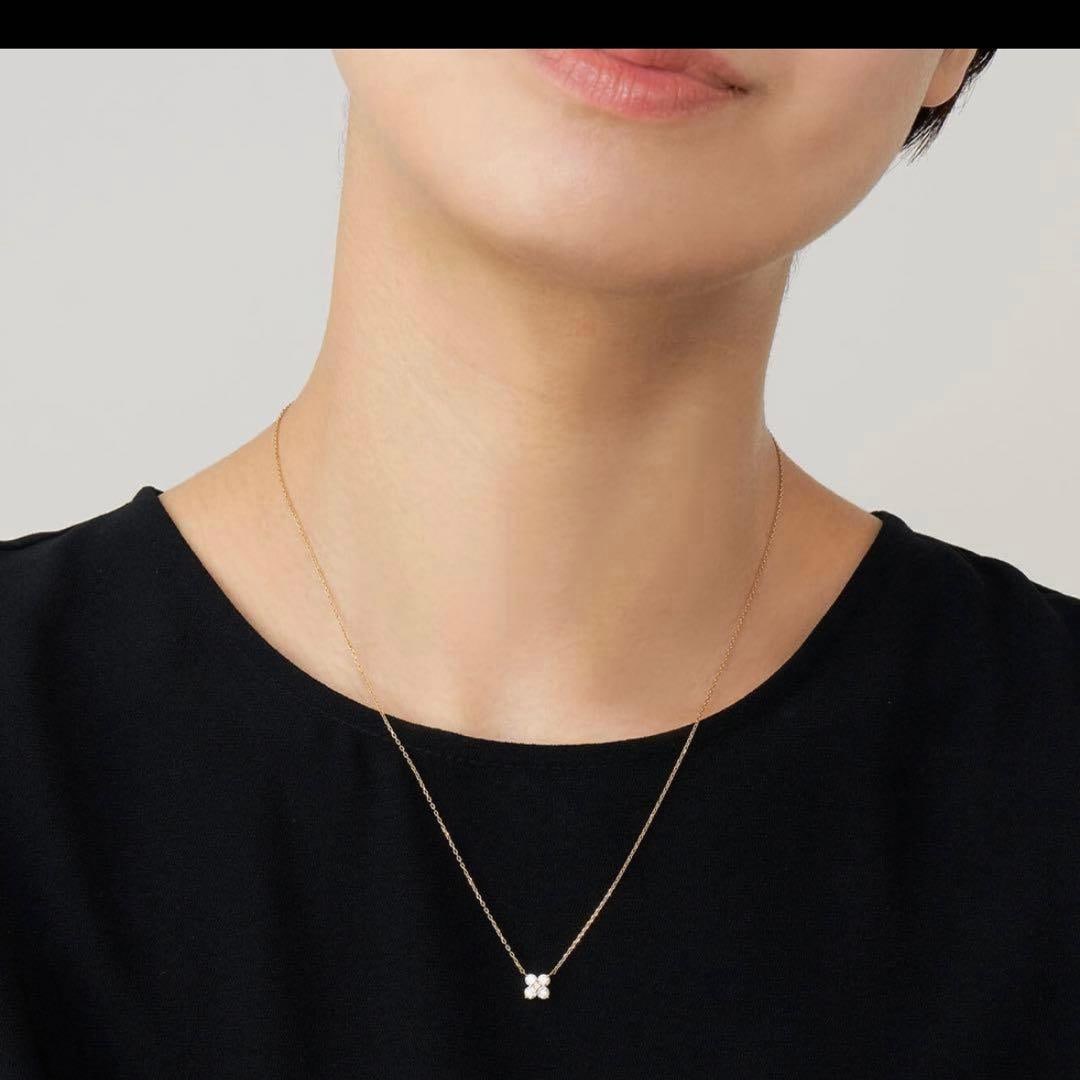 Second-hand - Vendome Carola K18 diamond necklace: Vendome Carola K18 Diamond Necklace Material: 18K yellow gold Diamond: 0.28 carats Total length approximately 45 cm With adjuster Accessories: Box, protective case