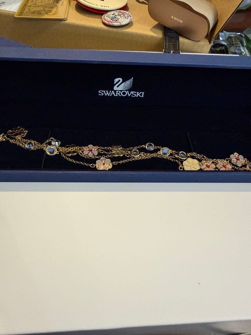 Second-hand - Swarovski flower pattern necklace - 2