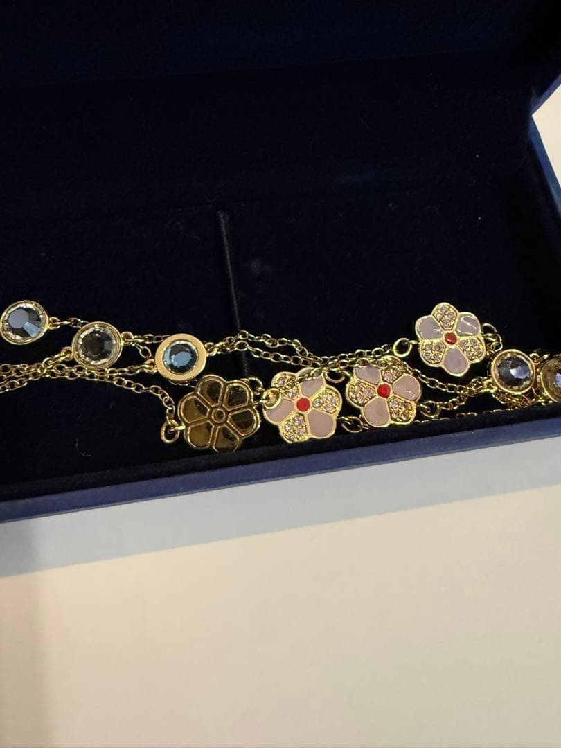Second-hand - Swarovski flower pattern necklace - 4