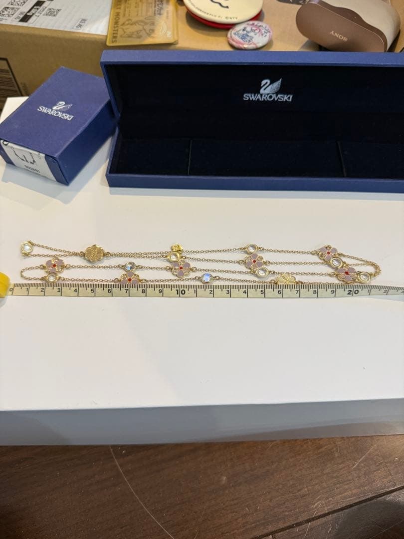 Second-hand - Swarovski flower pattern necklace - 6
