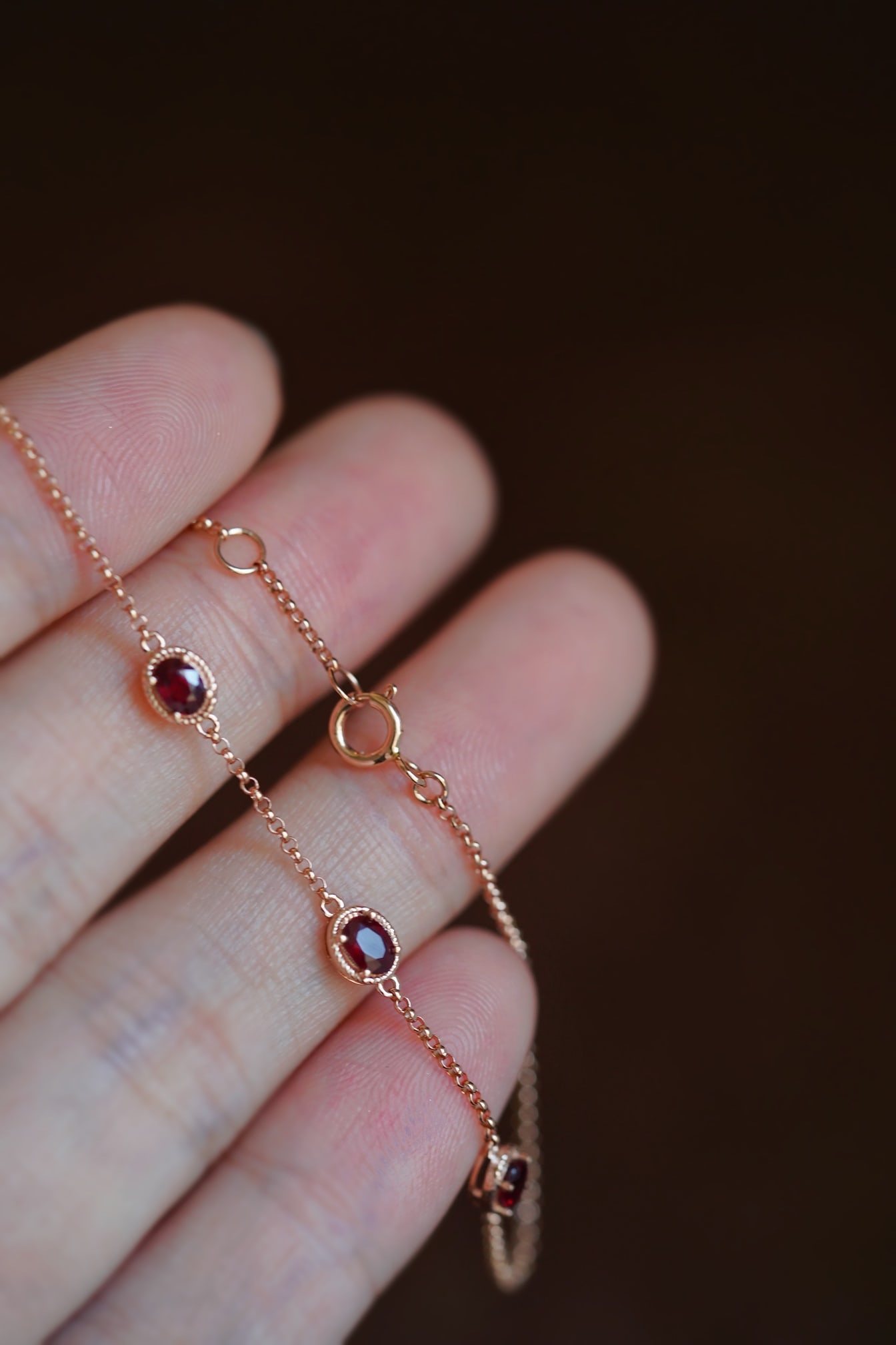 18K Gold Diamond Ruby Bracelet - 4