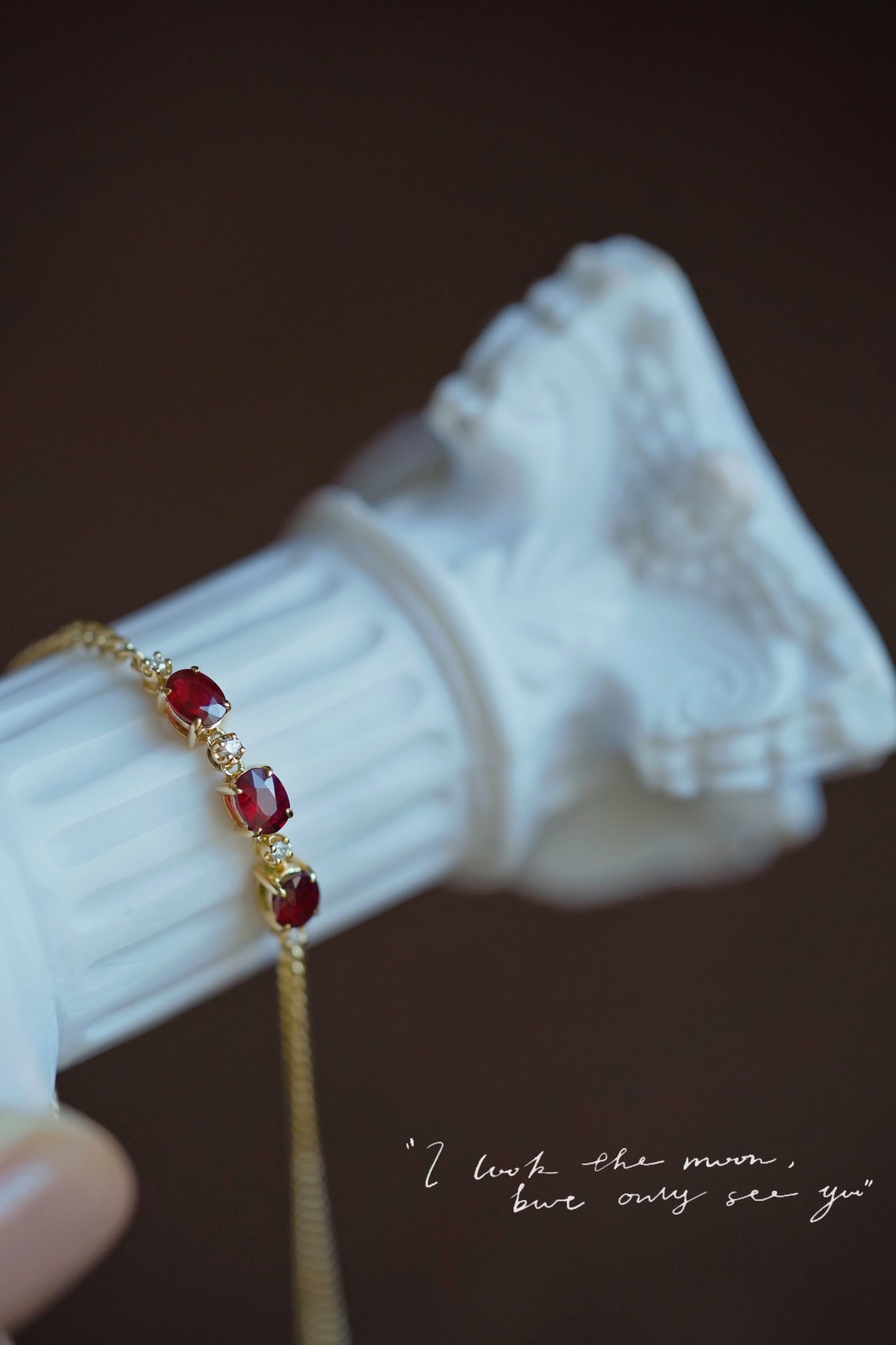 18K gold diamond and ruby bracelet - 2