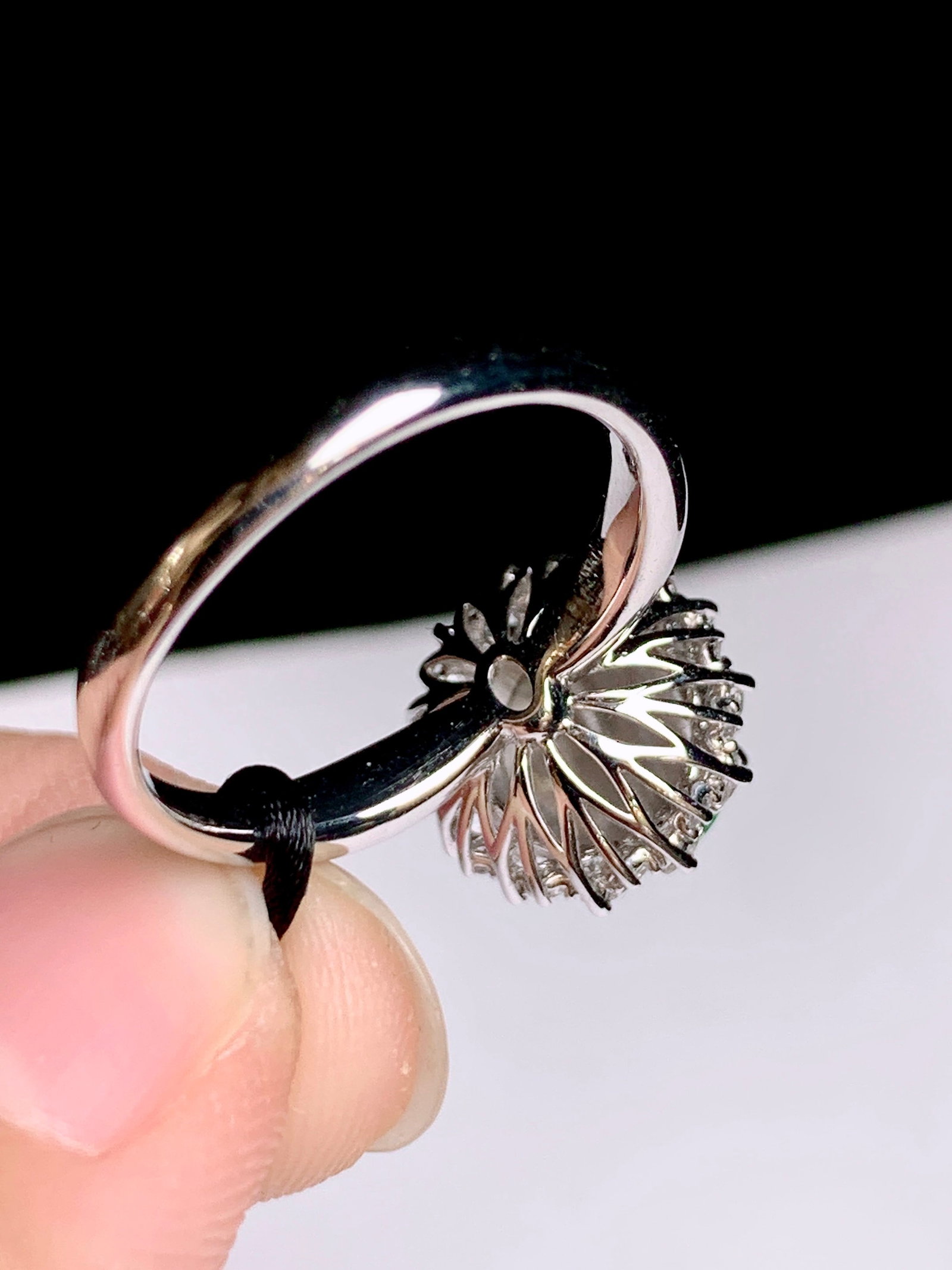 18K gold jadeite ring - 5
