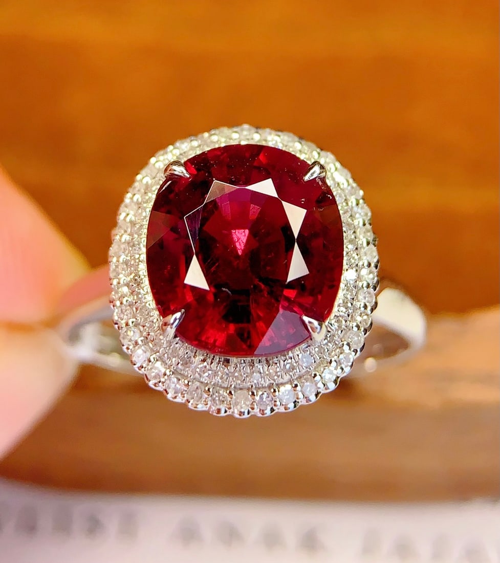 18K gold emerald ring - 2