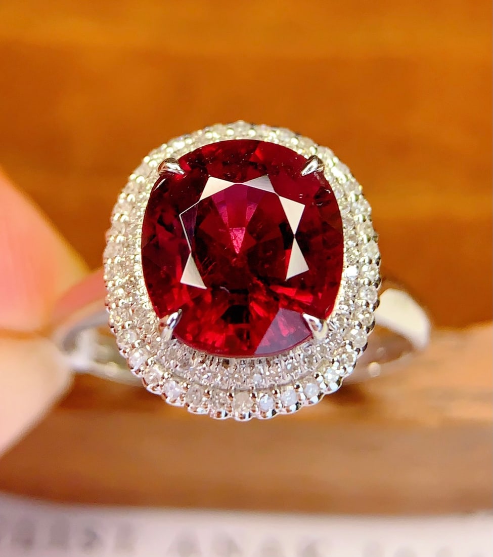 18K gold emerald ring - 5