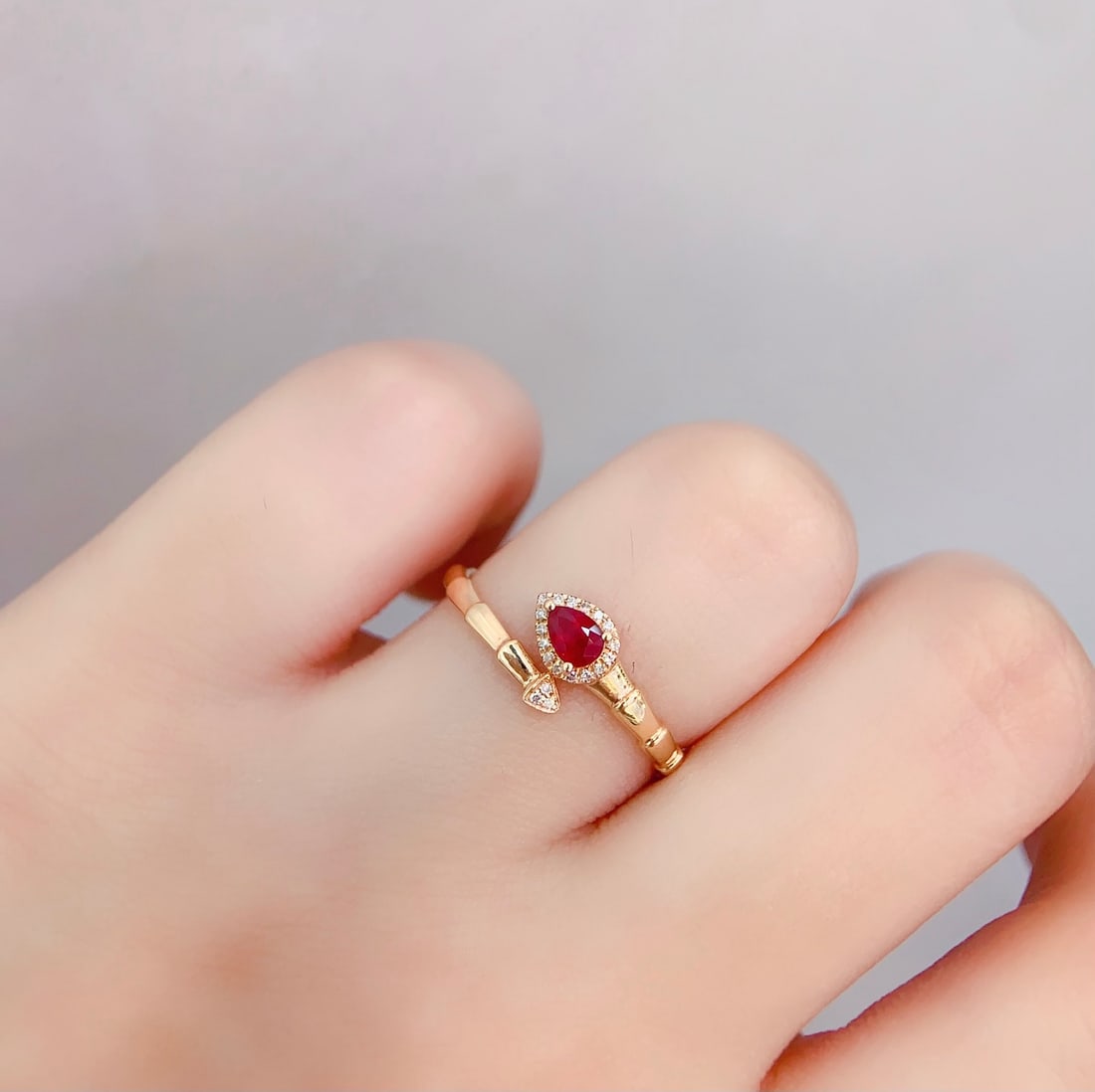 18K Gold Ruby Ring - 6