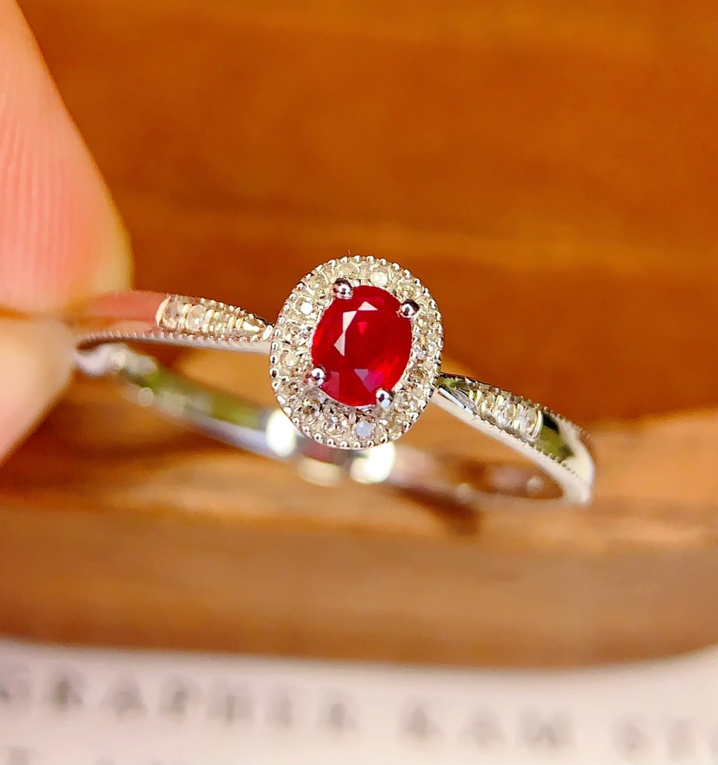 18K Gold Natural Ruby Ring - 3