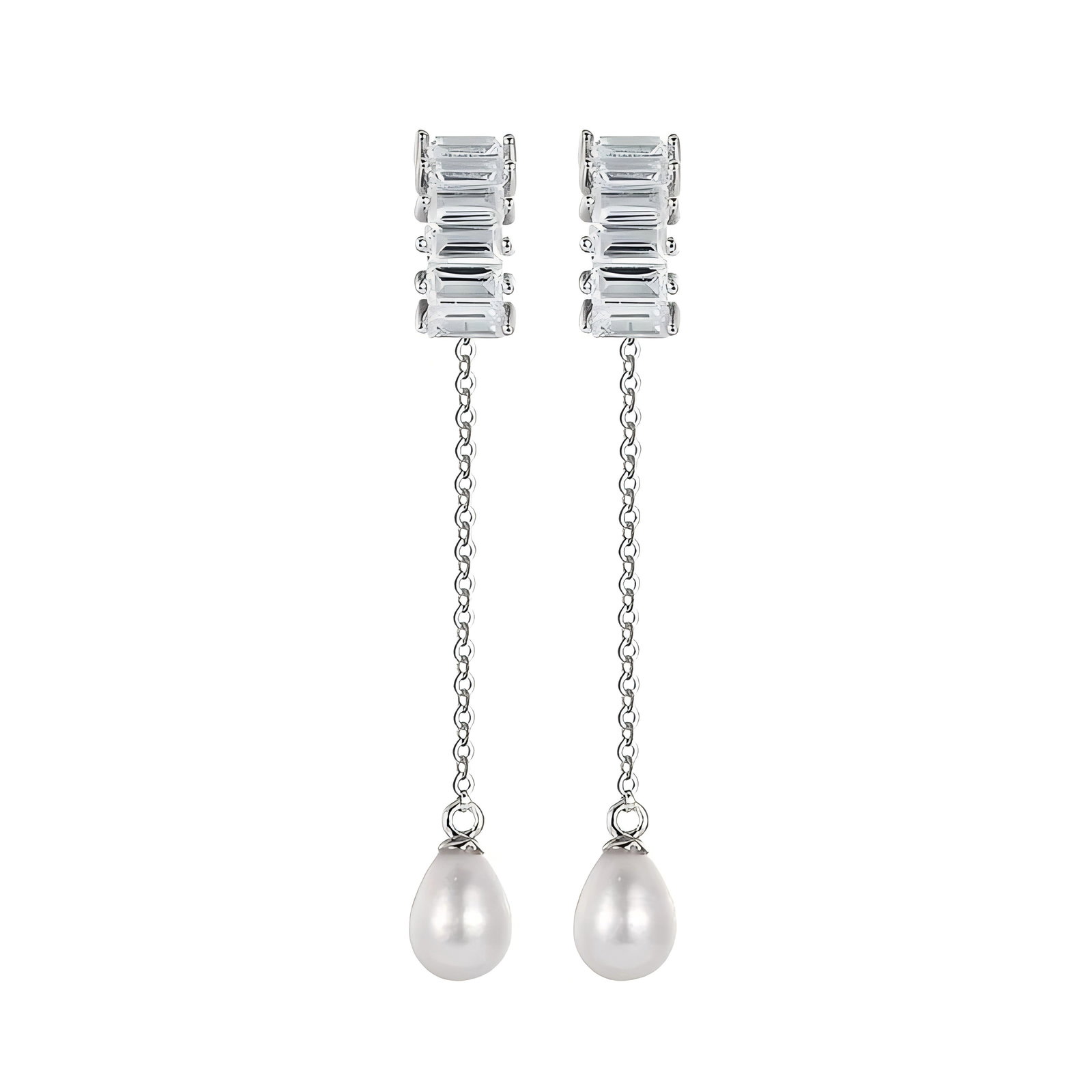 S925 silver long temperament design tassel freshwater pearl earrings: Inlaid with artificial freshwater pearlsSize about 6x54mmWeight about 4 gramsMaterial S925 silver