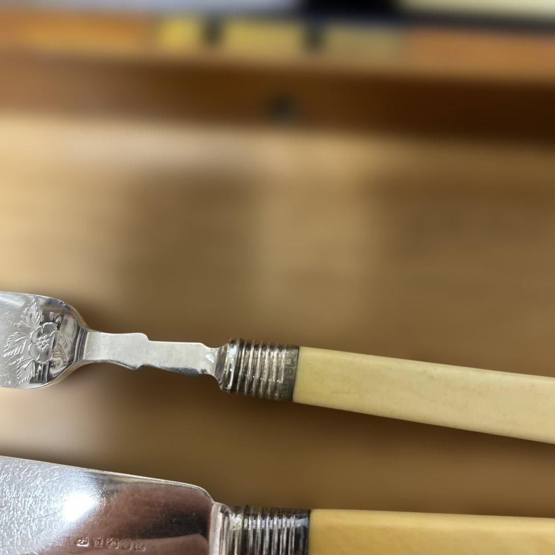 Antique Silver Knife and Fork - 4