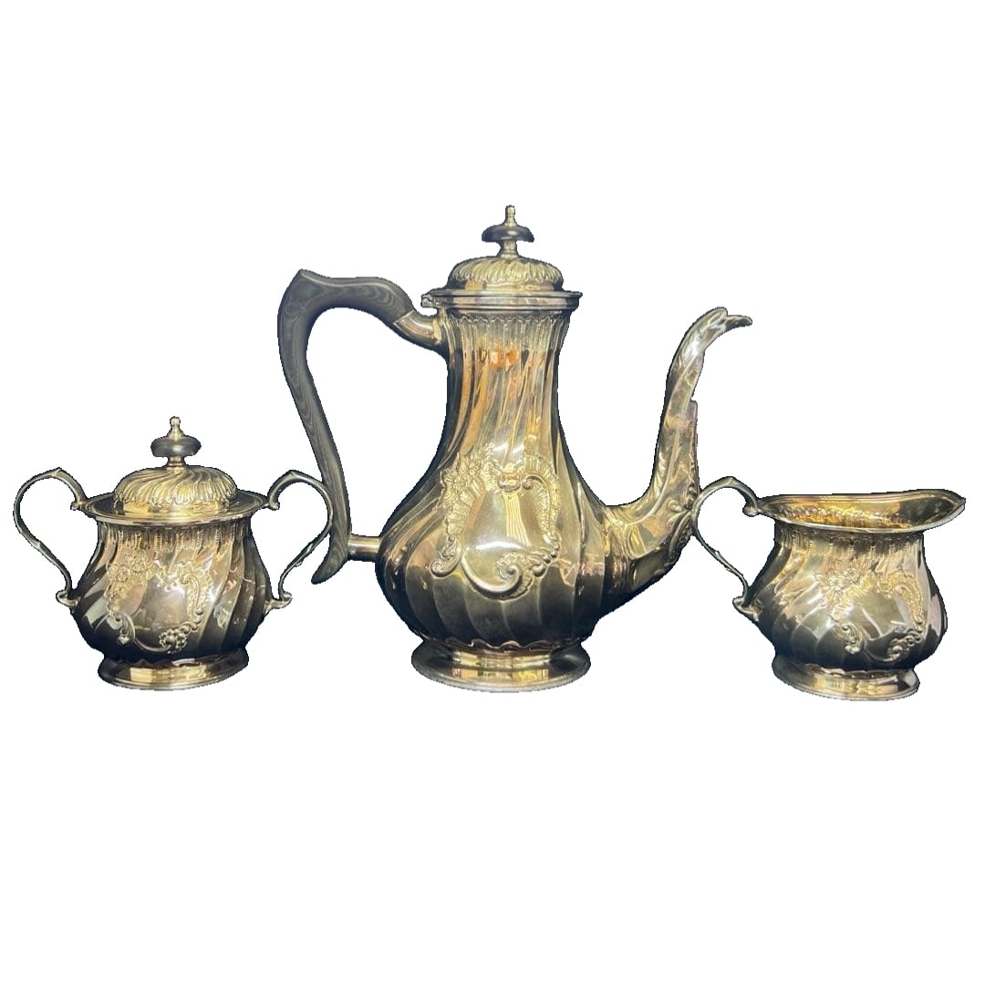 French Manufacture R&B Minerva Mark 1420g Engraved Silver Tea Set (1 of 20)