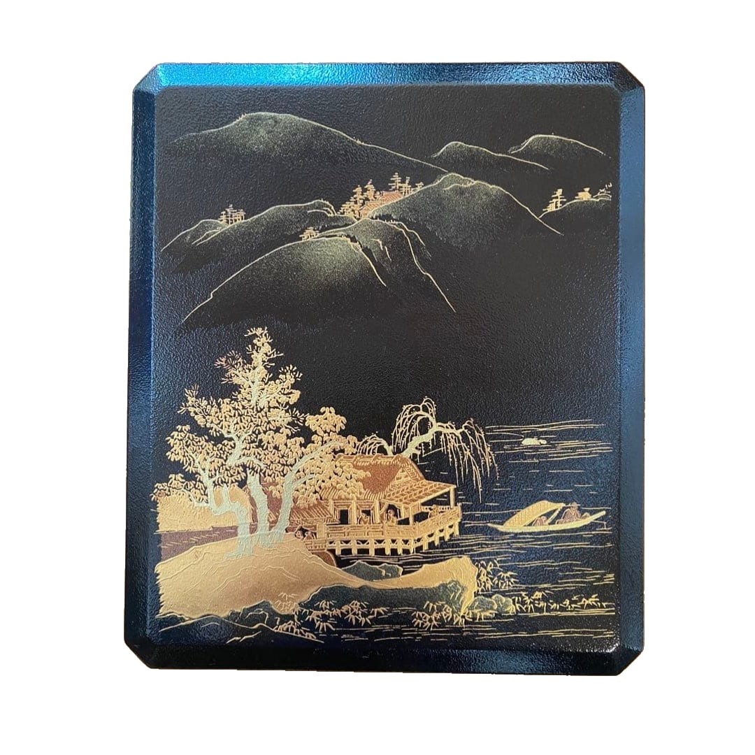 Nakamura Soetsu, Landscape Painted Inkstone Box (1 of 6)