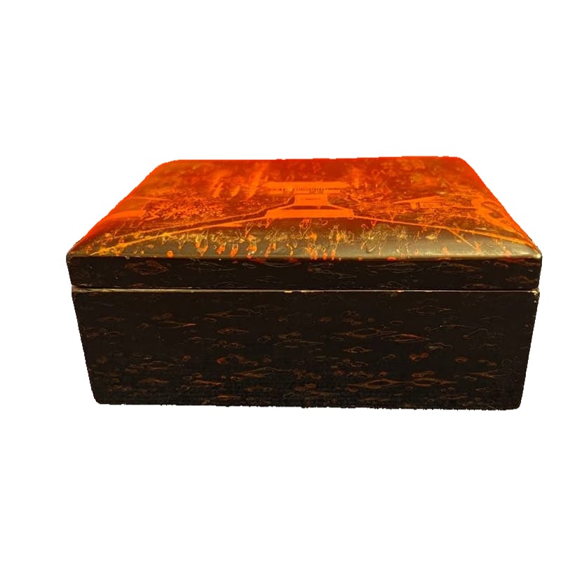 A gilded lacquer wooden box, 1168, antique. (1 of 11)