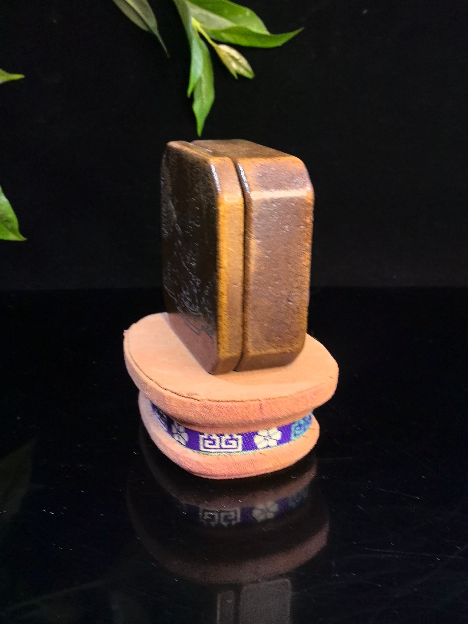 Shoushan stone hexagonal inkstone box - 7