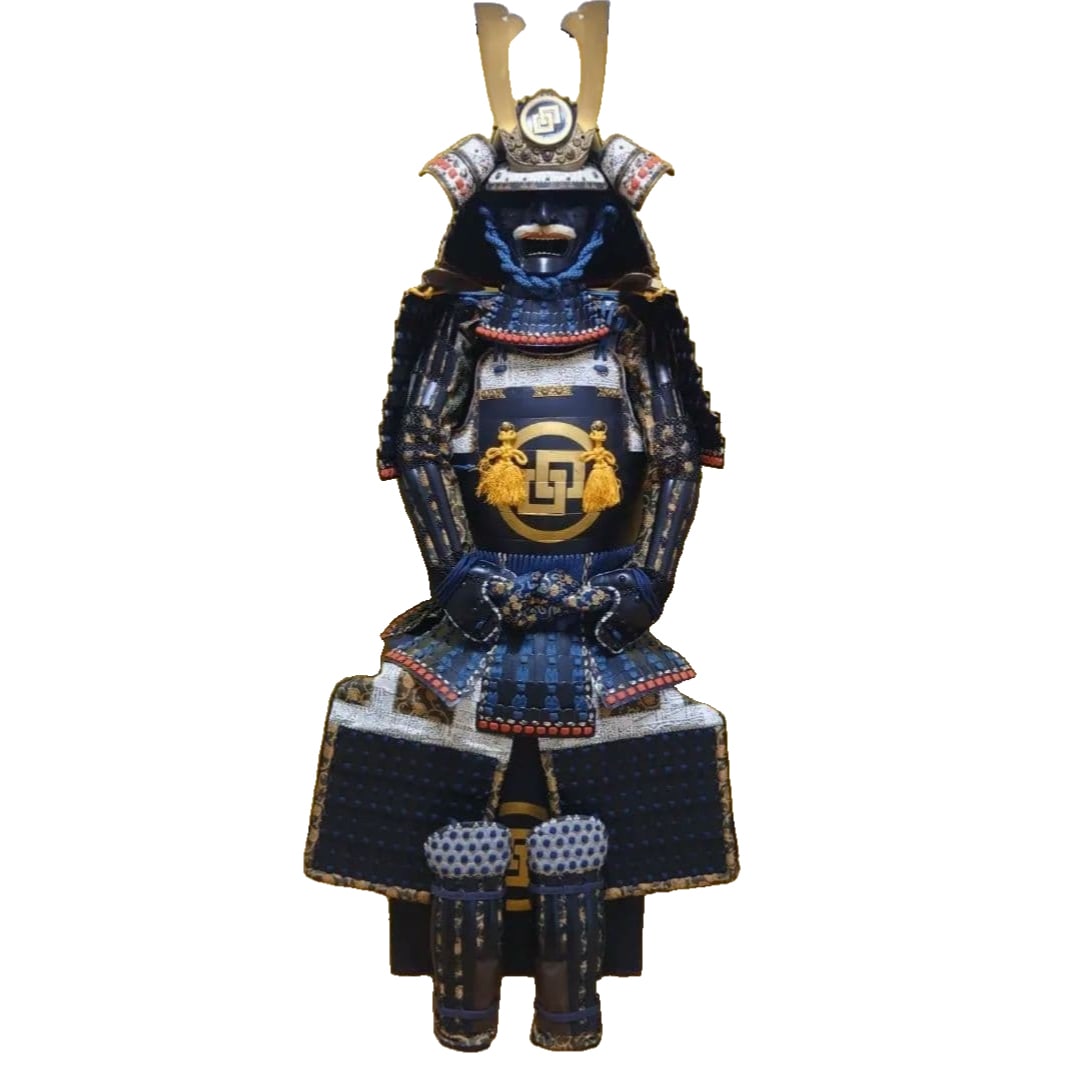 This is a life-sized indigo blue Iyo-style armor. (1 of 20)