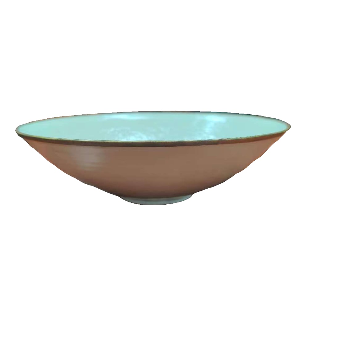 A large bowl from the Ding kiln with a bamboo hat: The old Ding kiln bowl is 6.2cm high and 21.3cm wide, with thick patina and intact preservation.