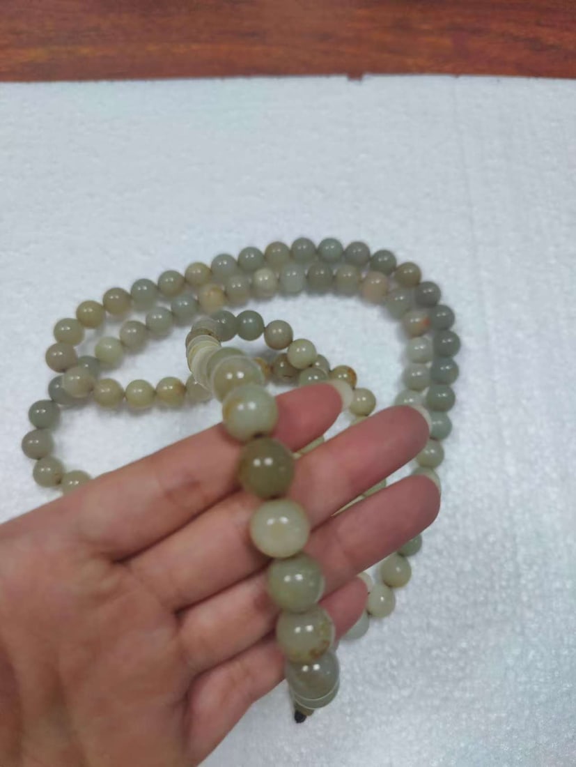 Hetian jade necklace - 4