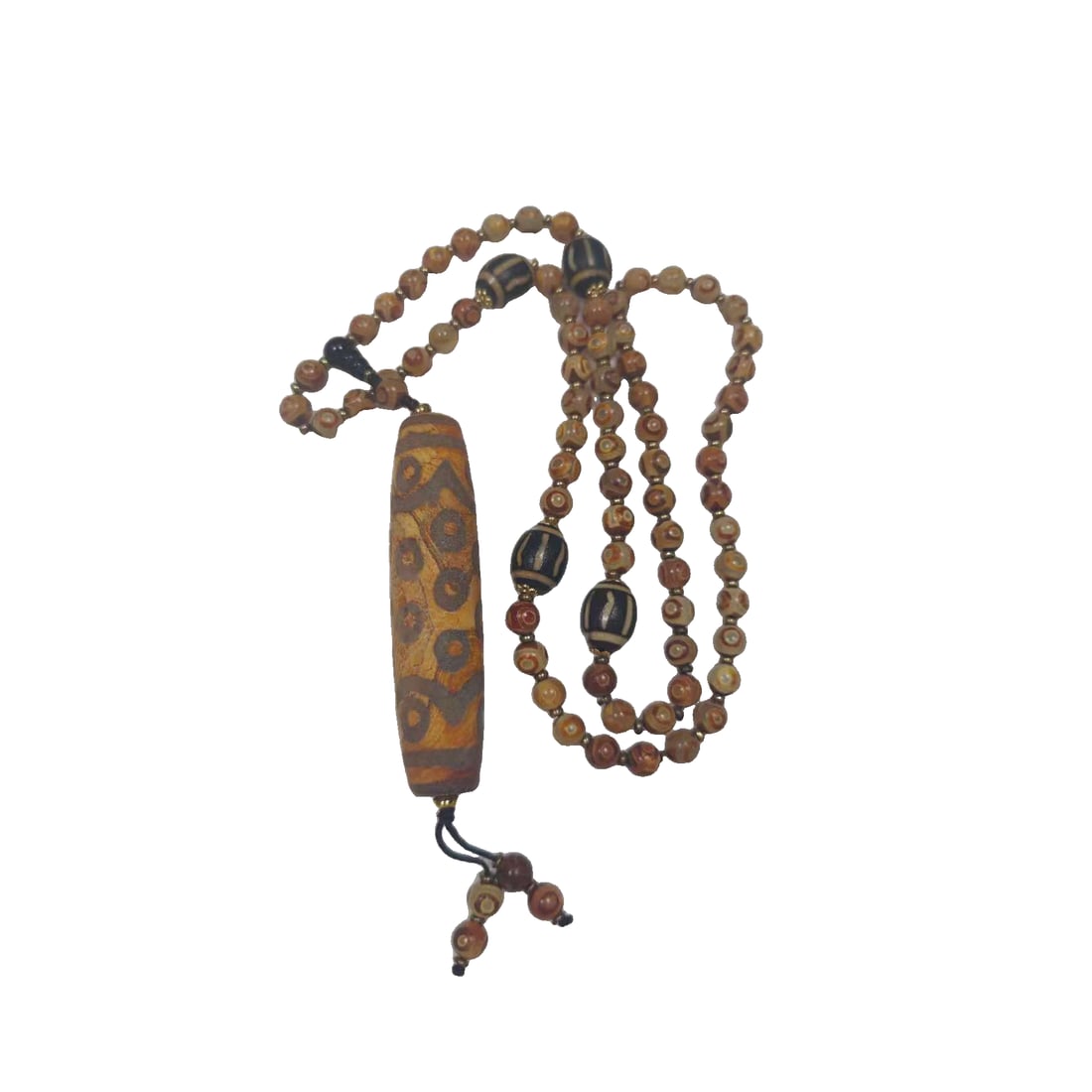 Dzi necklace: Dzi necklace, chain diameter 0.7 cm, pendant 9*2 cm