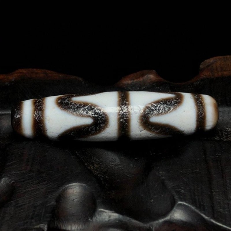 Tiger Tooth Dzi Beads - 5