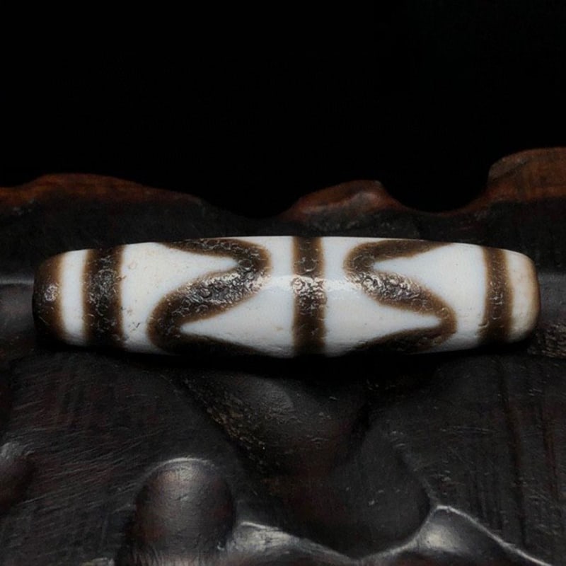 Tiger Tooth Dzi Beads - 8