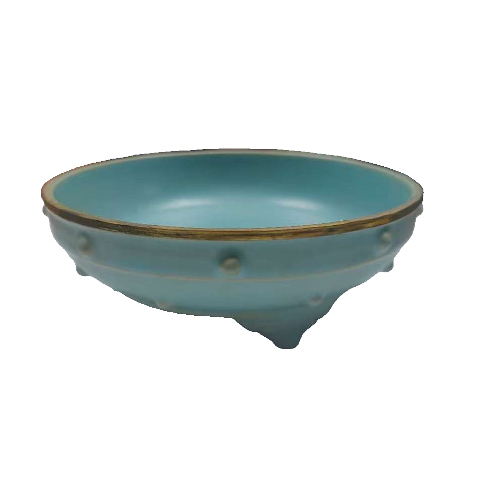 blue and white porcelain plate: Blue and white porcelain plate, 6 x 17.2 cm