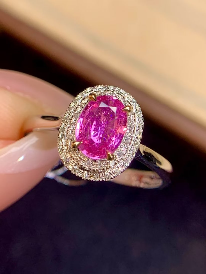 18K Gold Padparadscha Ring - 2
