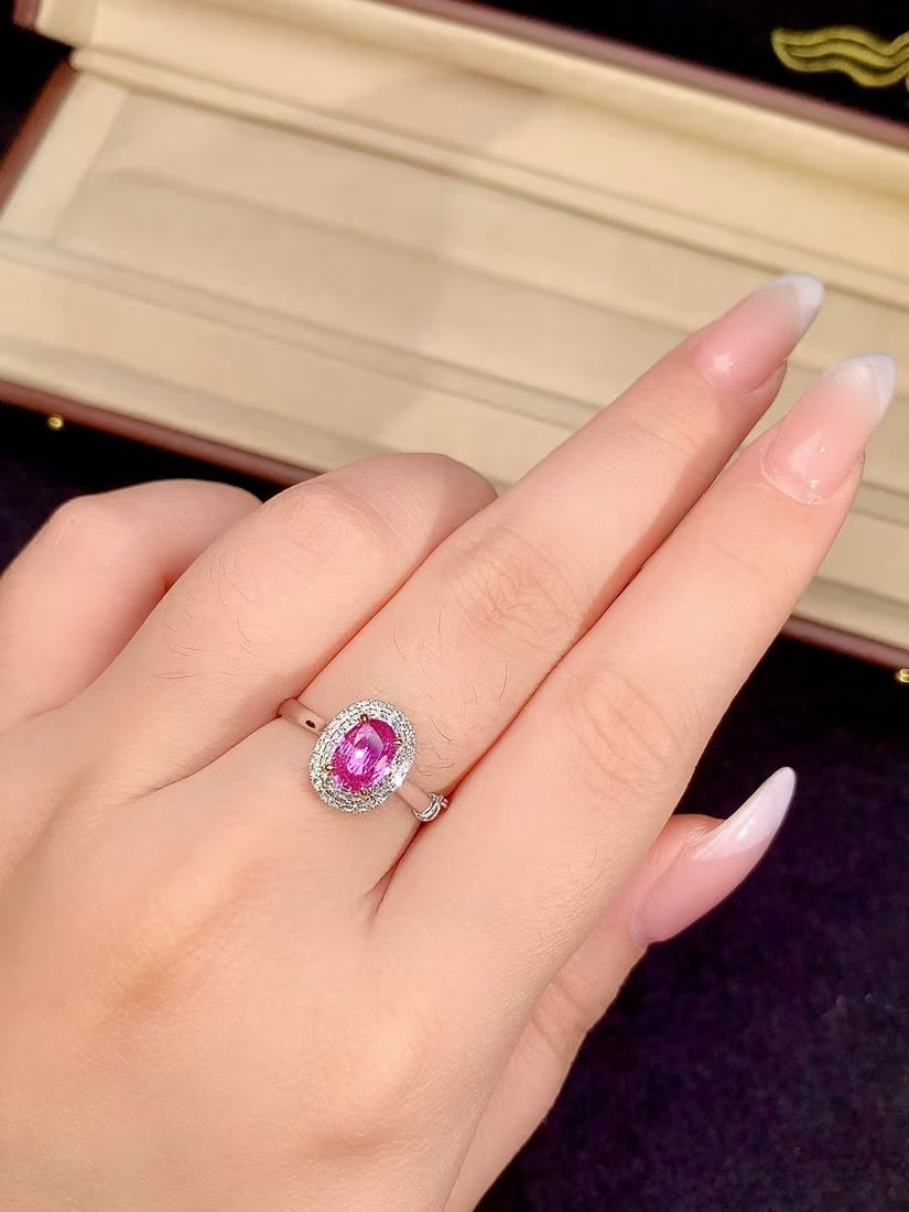 18K Gold Padparadscha Ring - 3