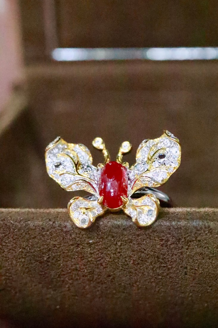 18K Gold Natural No-Heat Ruby Ring - 4