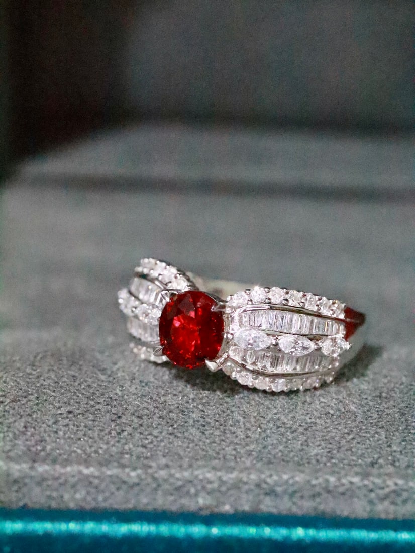 18K Gold Natural Unheated Ruby Ring - 2