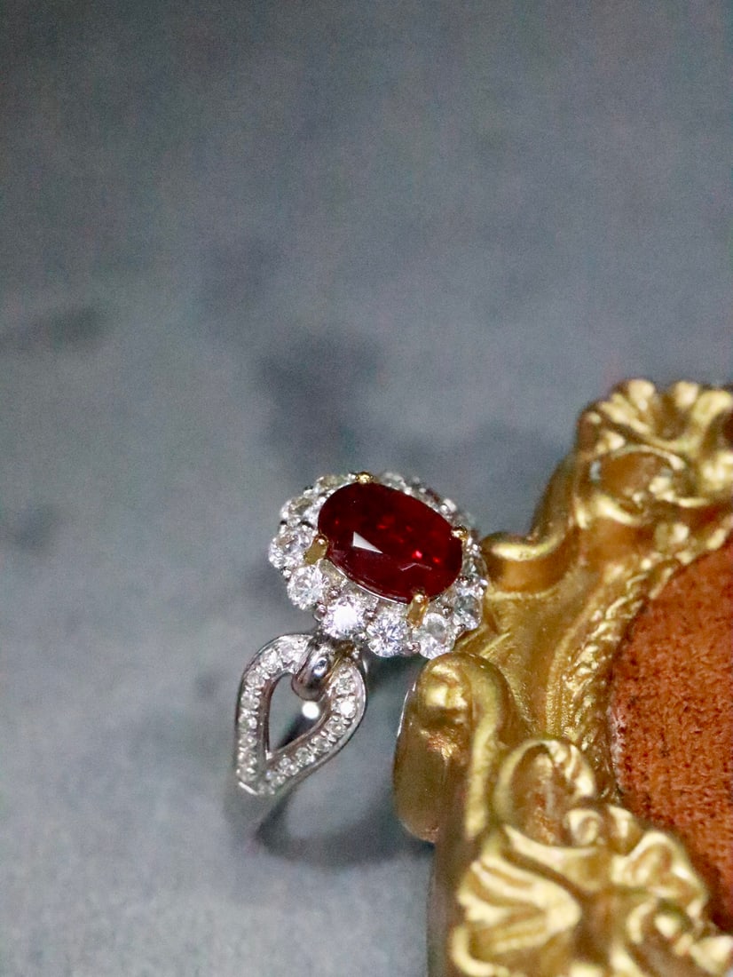 18K Gold Natural Unheated Ruby Ring - 3