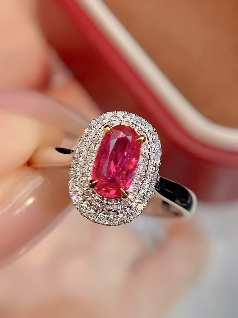18K Gold Natural Unheated Ruby Ring - 2