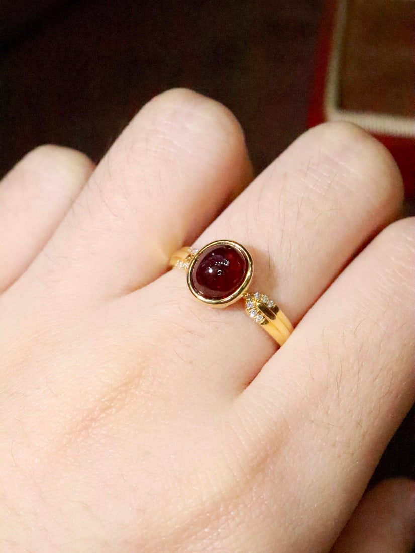 18K Gold Ruby Ring - 4