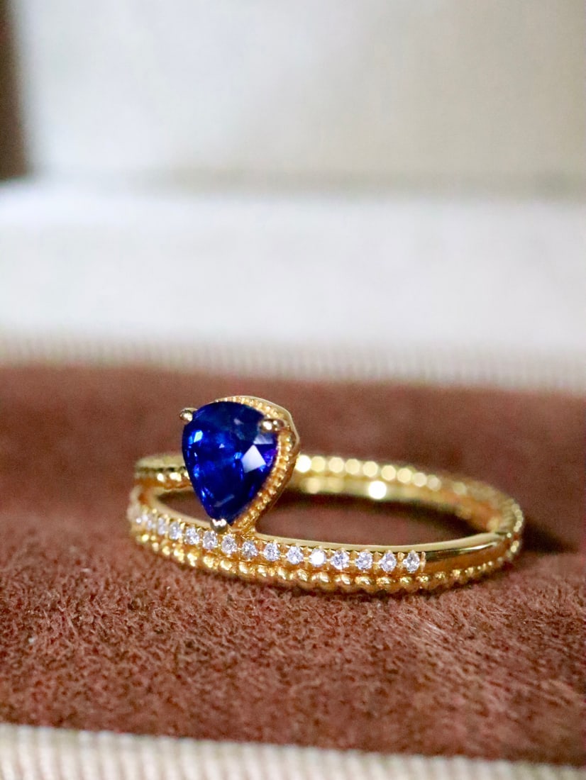 18K Gold Sapphire Ring - 2
