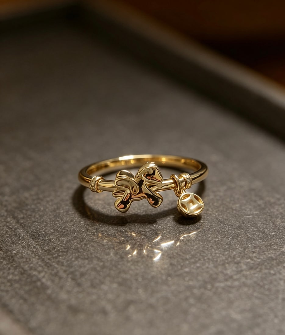 18K Gold Diamond Ring - 5