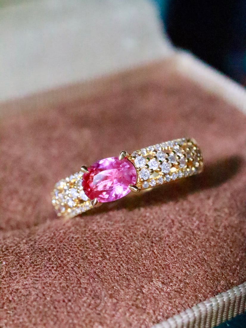 18K Gold Natural Unheated Ruby Ring - 4