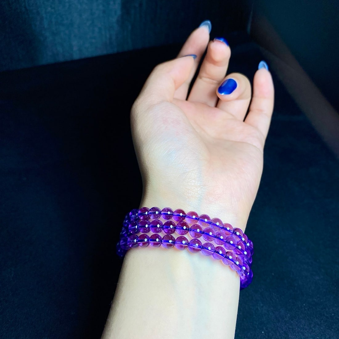 Natural Amethyst Multi-loop Bracelet - 6