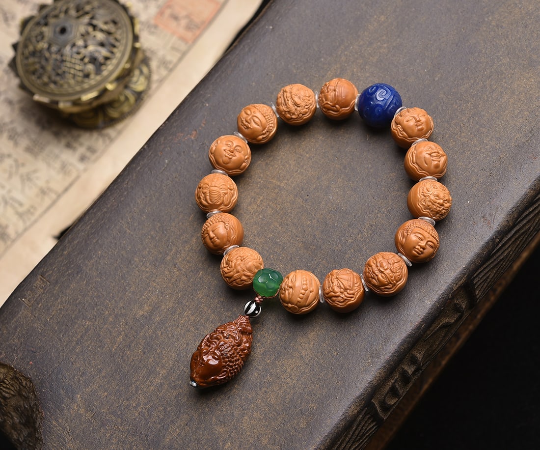Natural Monkey Head Walnut Bracelet - 2
